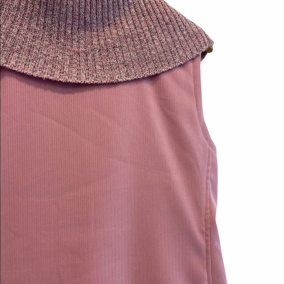 GLENNSPORT Travel Wear Sleeveless Vest Knit Collar Pink Size M EUC - Picture 7 of 8